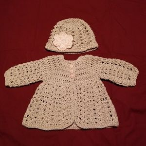 Crocheted Baby sweater handmade